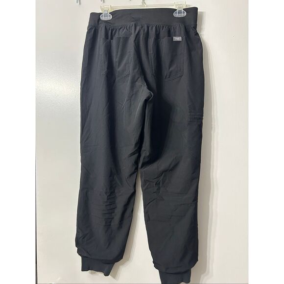 FIGS Zamora Lined Jogger Scrub Pants. Medium Petite. Black. - Picture 3 of 5